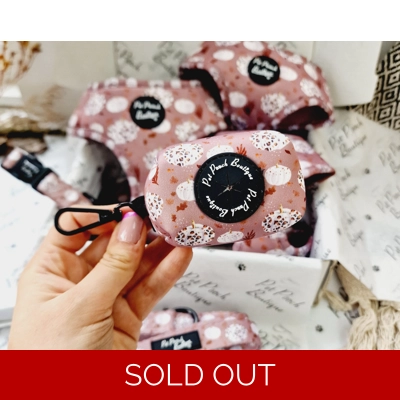 Pumpkin Leopard Latte Dog Poo Bag Holder